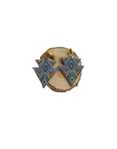 ARETES TEJIDOS AZULES WAYUU