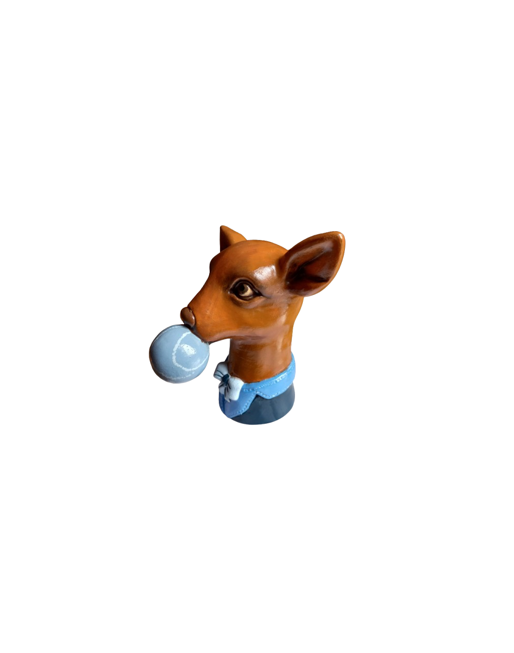 Un perro alcancia