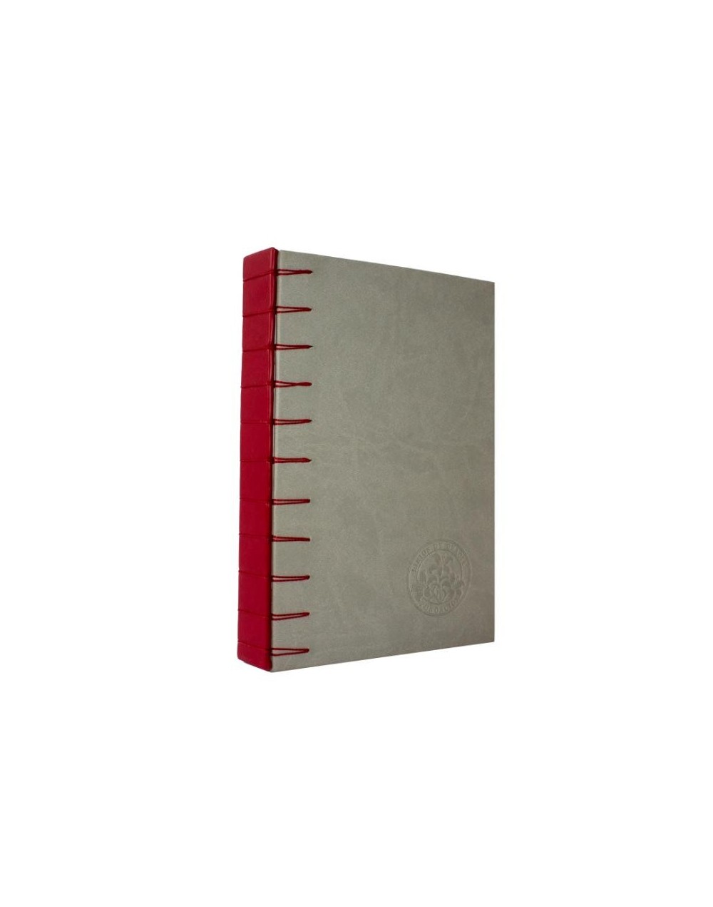 Libreta Belga Gris con rojo