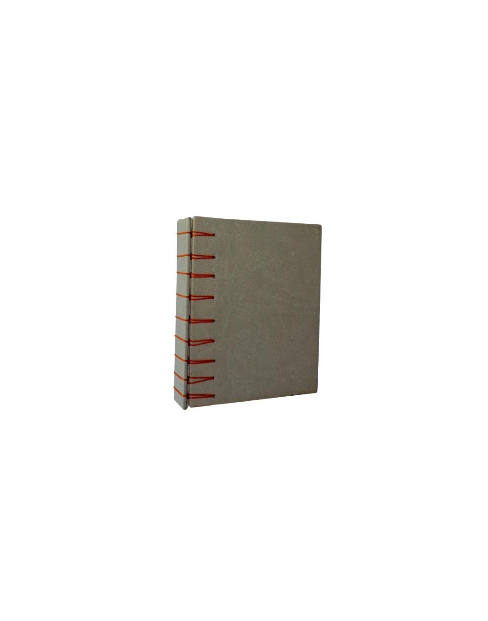 Libreta Belga 1/4 Gris hilo naranja