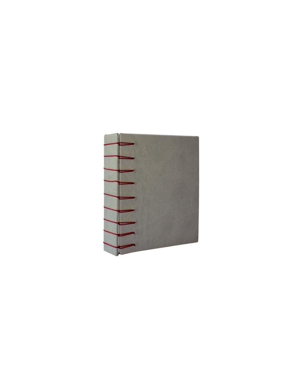 Libreta Belga 1/4 Gris hilo rojo