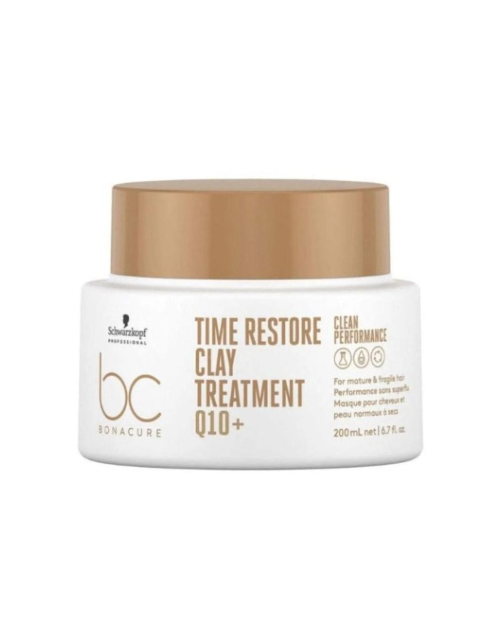 SCHWARZKOPF BONACURE TIME RESTORE CLAY TERATMENT Q10 200ML