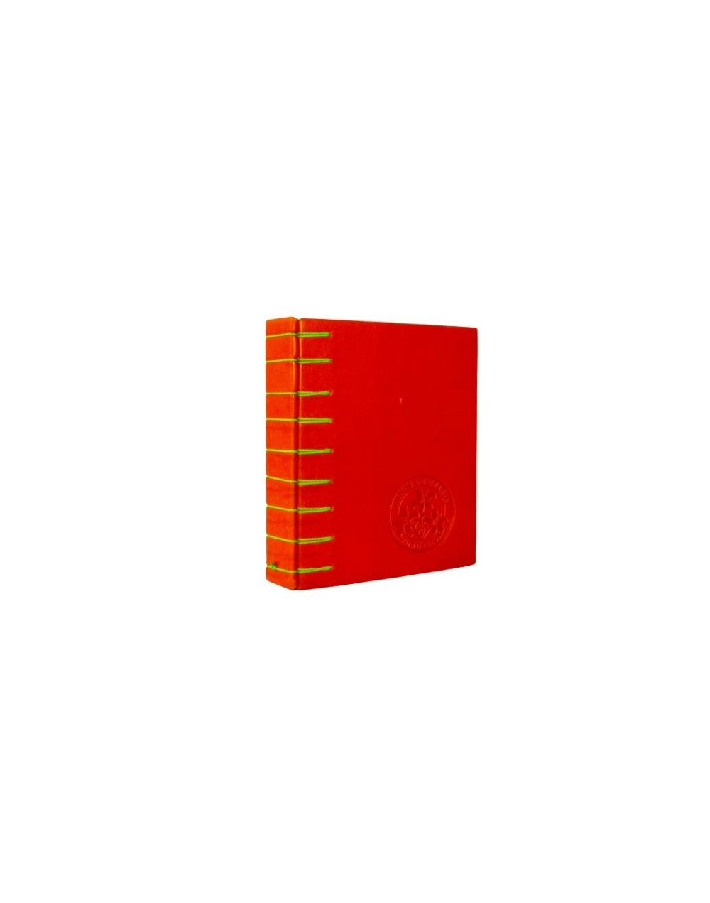 Libreta Belga 1/4 Naranja hilo verde