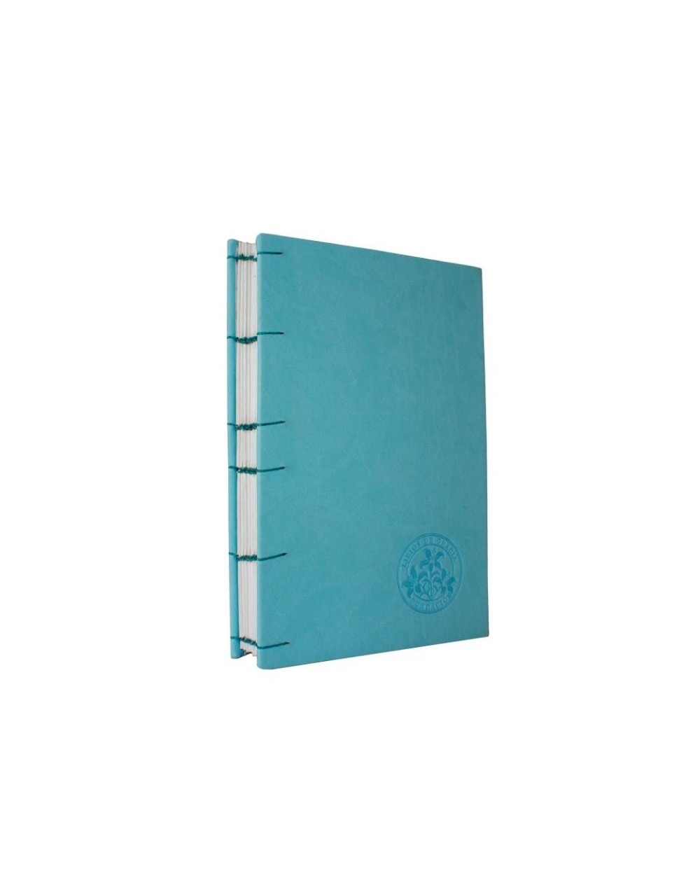 Libreta Copta Azul vivo hilo azul