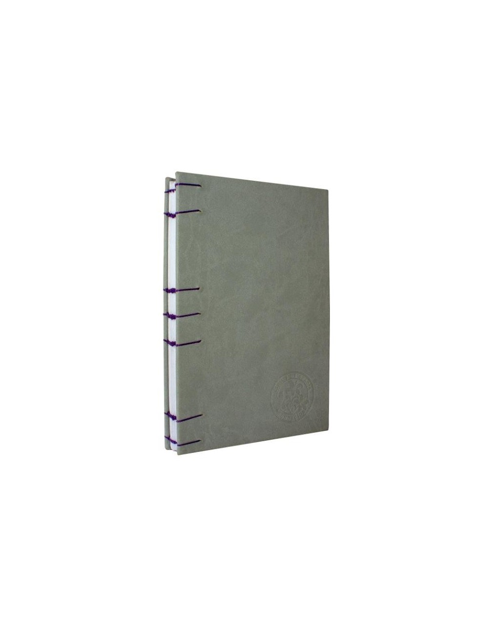 Libreta Copta Gris hilo morado