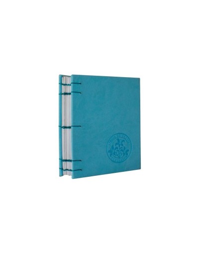 Libreta Copta 1/4 Azul hilo azul
