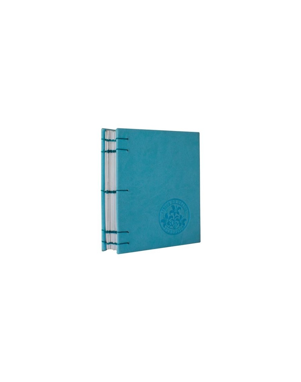 Libreta Copta 1/4 Azul hilo azul
