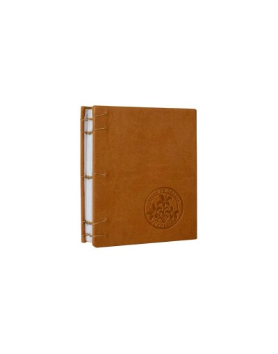 Libreta Copta 1/4 Capuchino hilo café