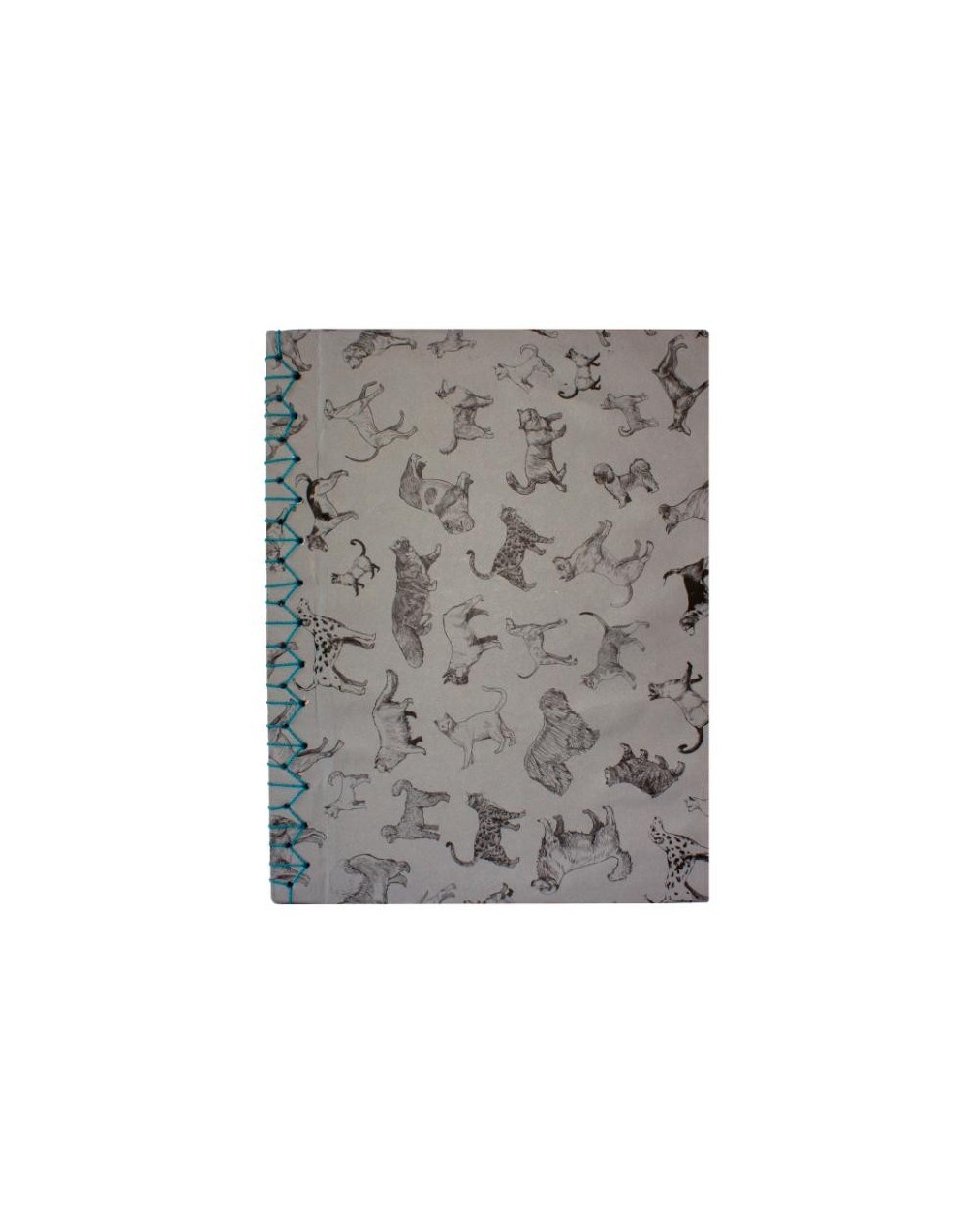 Libreta Japonesa Carta Perros hilo azul