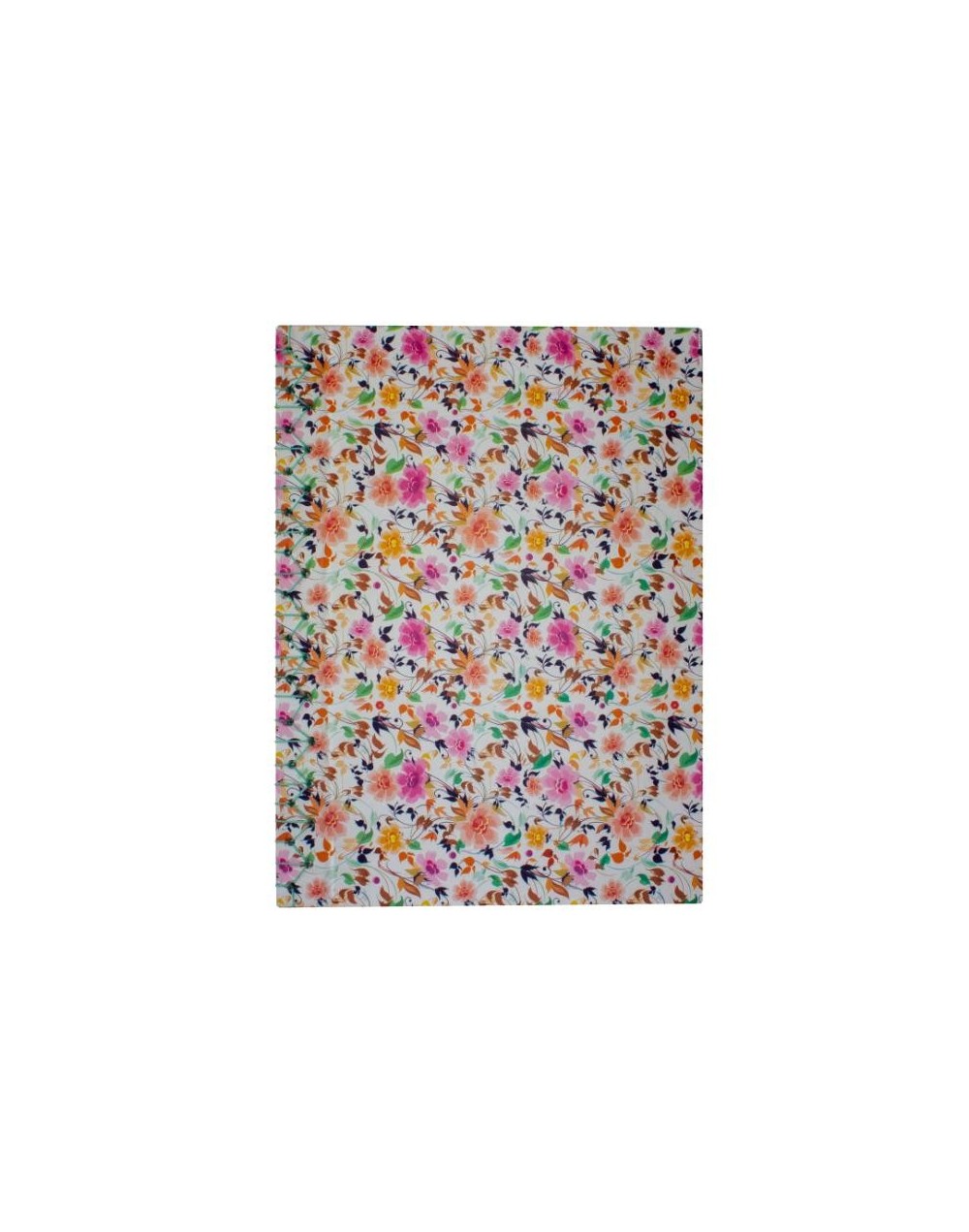 Libreta Japonesa Flores hilo azul aguamarina
