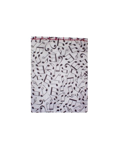 Libreta Japonesa 1/2 oficio notas musicales hilo vinotinto
