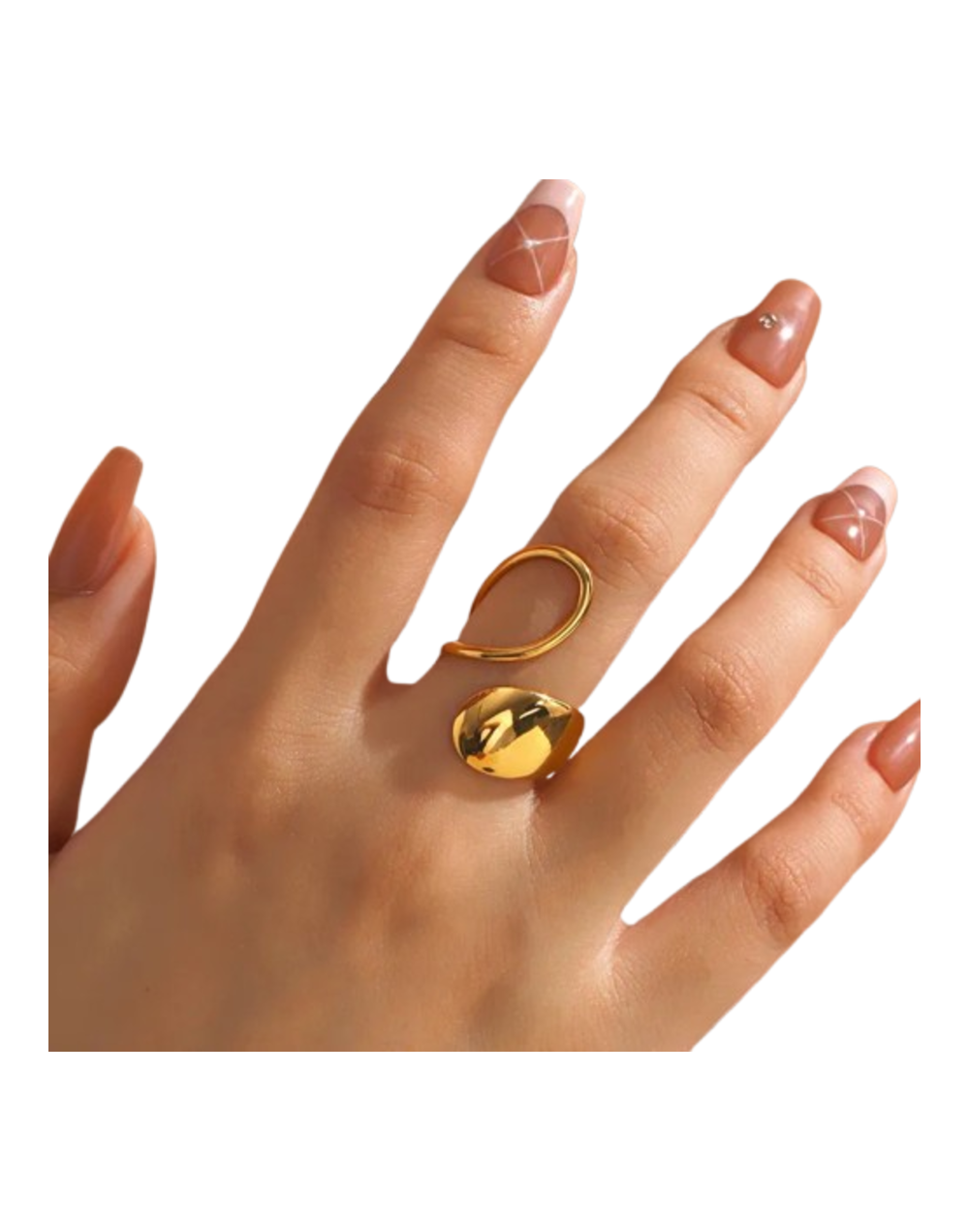 Anillo oval dorado