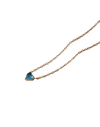 Collar corazón mini turquesa