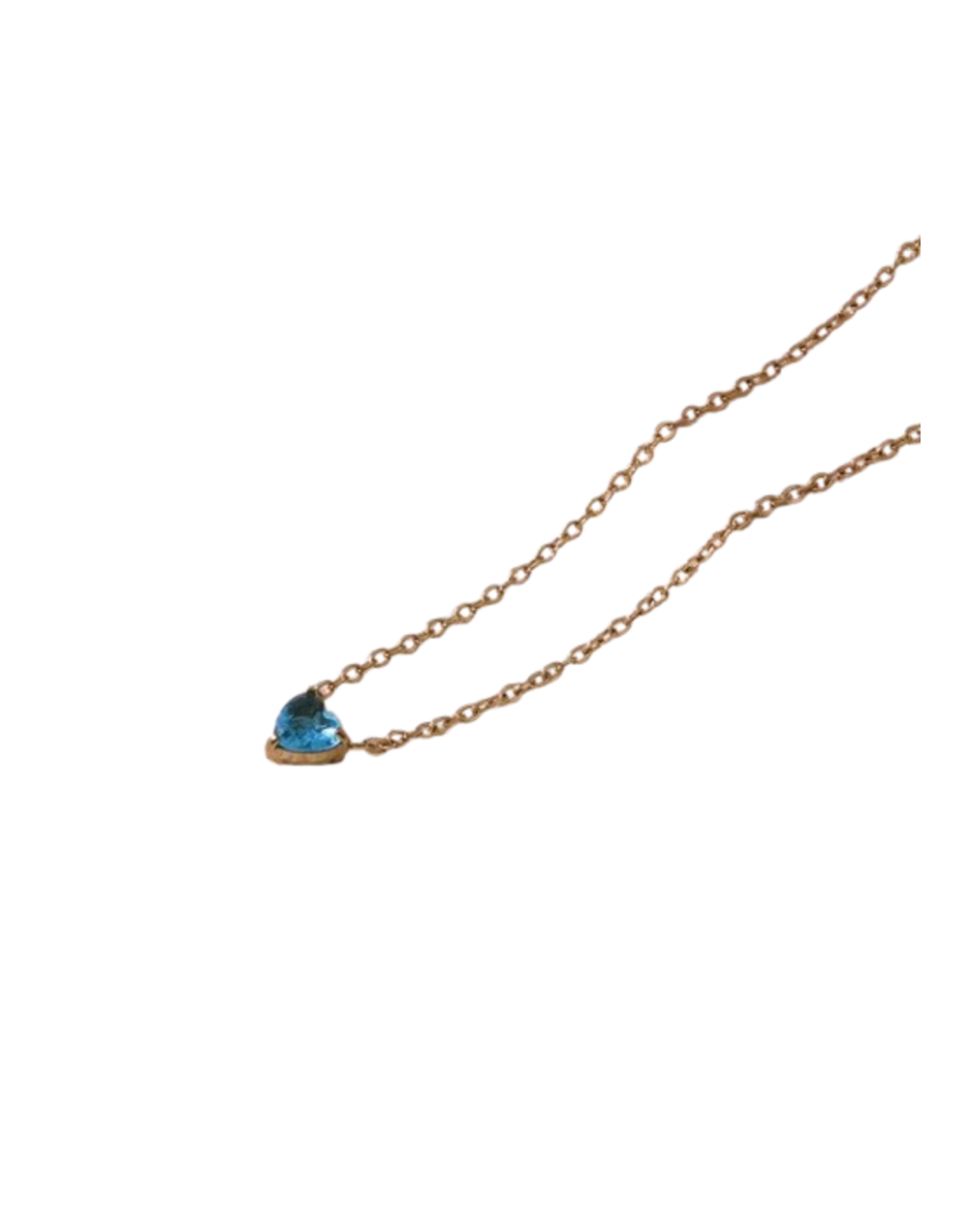 Collar corazón mini turquesa