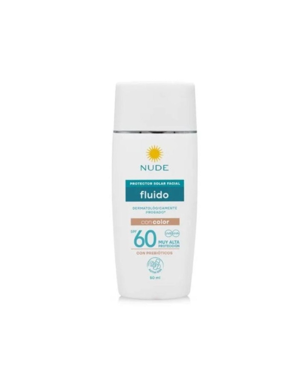 NUDE PROTECTOR SOLAR FACIAL FLUIDO SIN COLOR 60 SPF 50ML