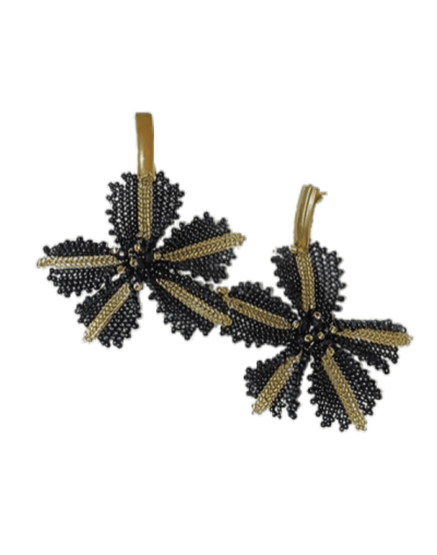 Aretes Flor Negra
