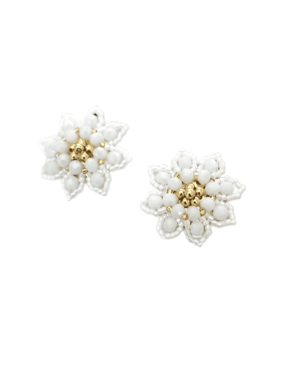 Aretes Flor Blanca