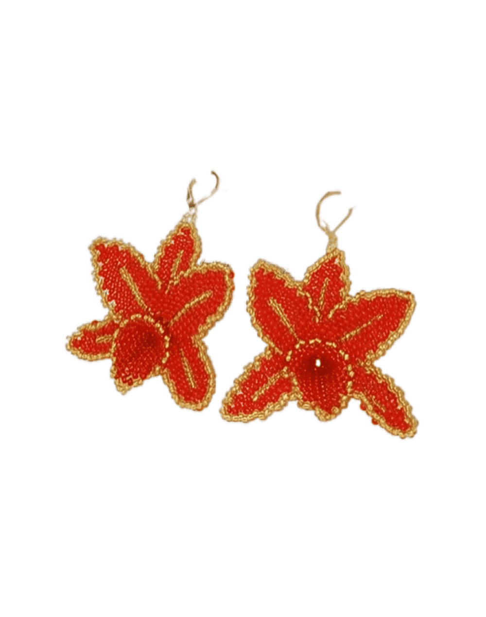 Aretes Orquídeas Rojas