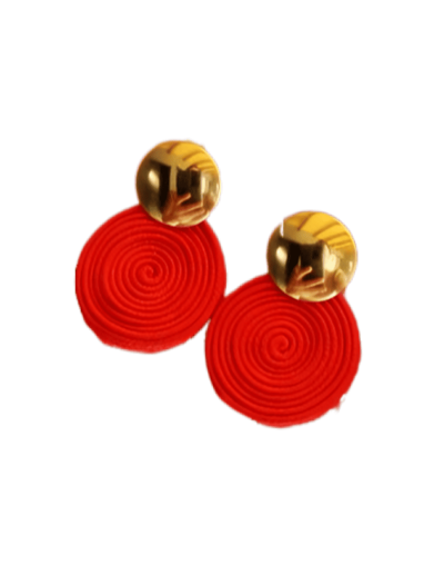 Aretes Circulo Rojo