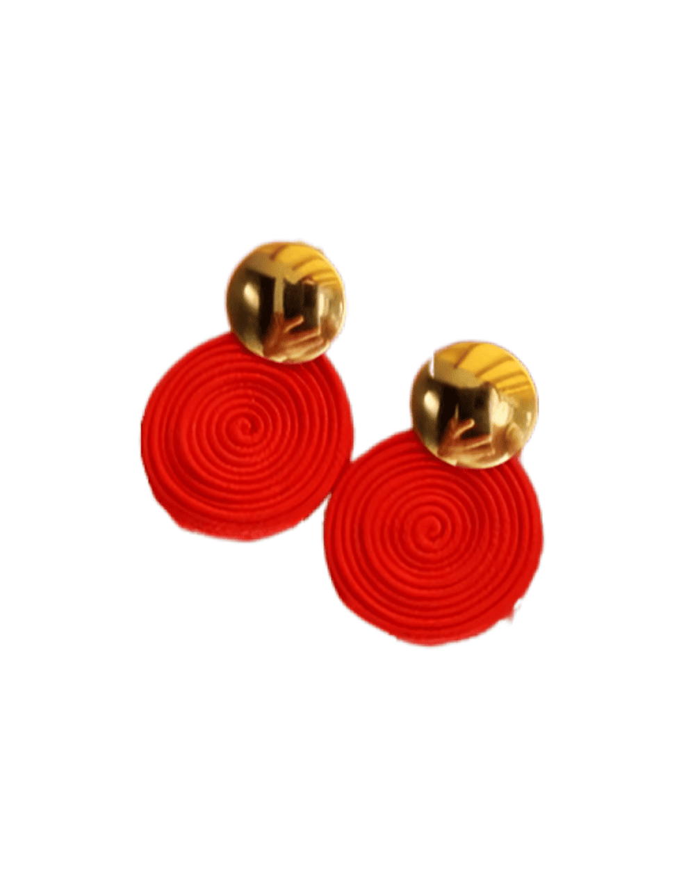 Aretes Circulo Rojo