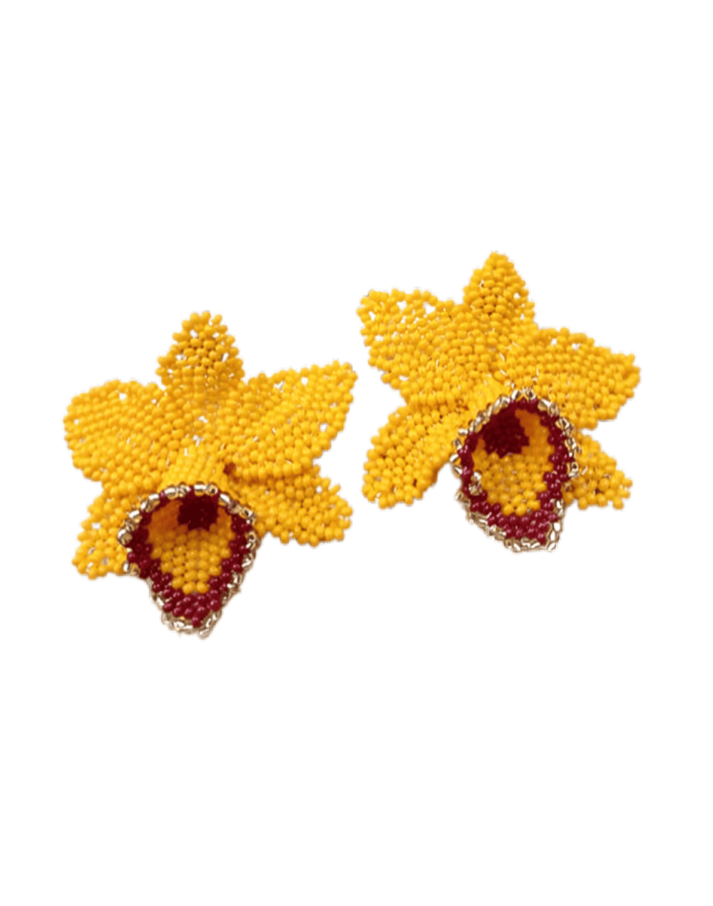 Aretes Orquídea Naranja