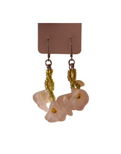 Aretes Lirios Blancos 