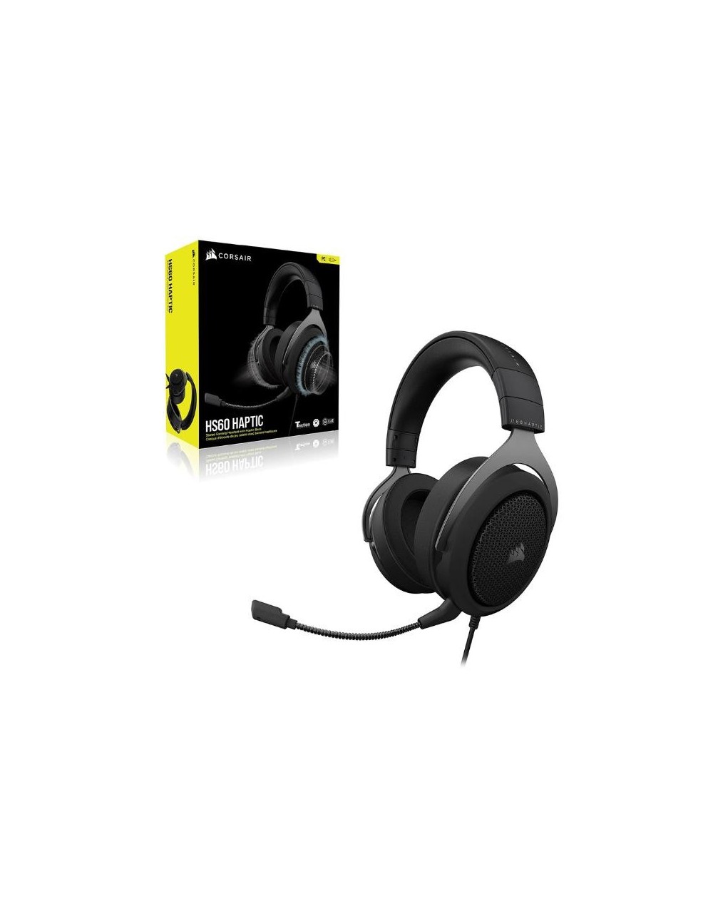 Audífonos gamer corsair hs60 haptic carbon