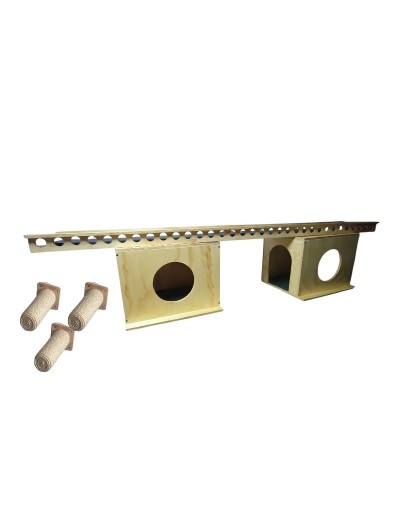 Combo Coloso Gimnasio Para Gatos Pared