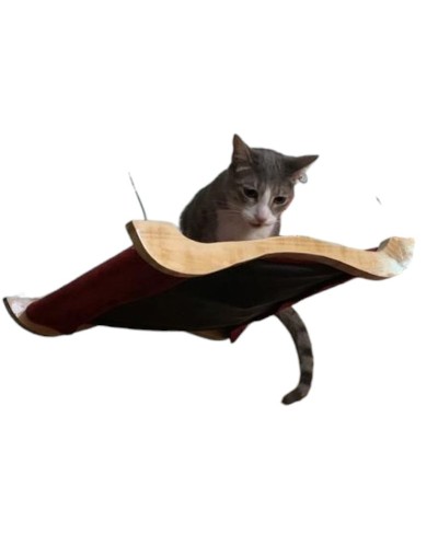 Indispensable Hamaca de ventana para gatos en madera