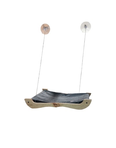 Indispensable Hamaca de ventana para gatos en madera