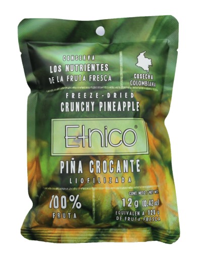 PIÑA CROCANTE LIOFILIZADA 12g Caja por 12 unidades incluye envio