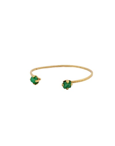 Totem pulsera 2 esmeraldas