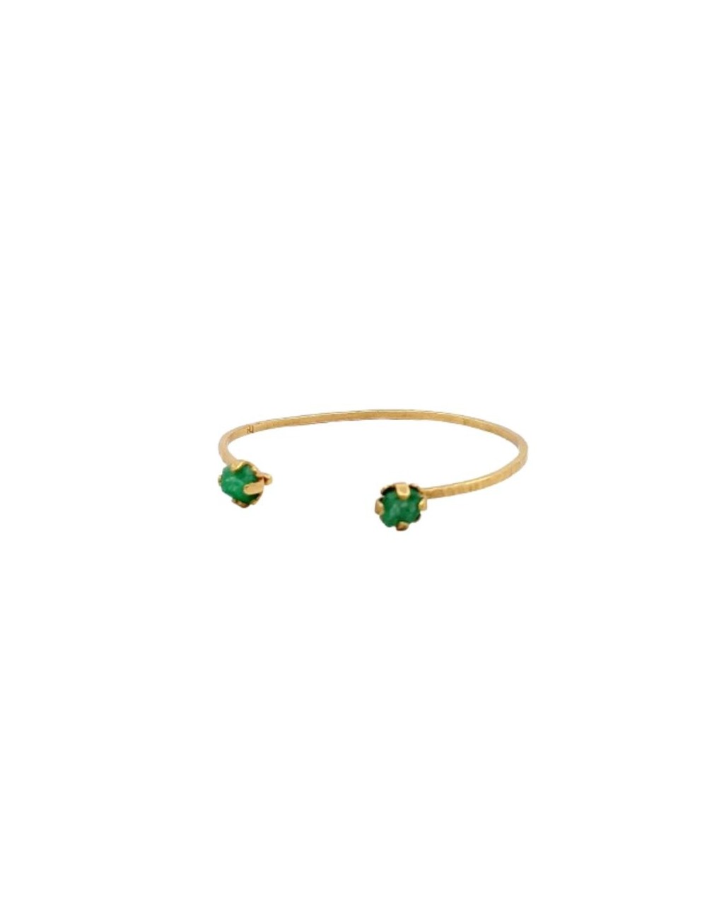 Totem pulsera 2 esmeraldas