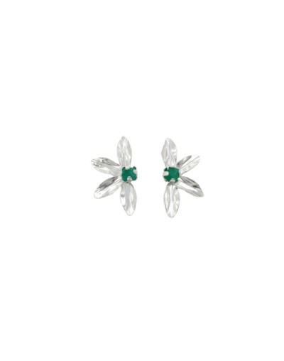 topos flores del jardin plata 4 petalos esmeralda 