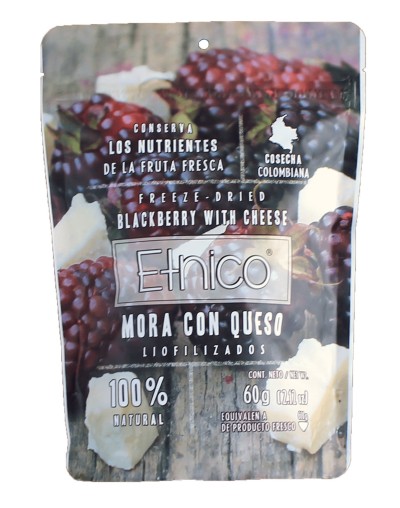 MORA CON QUESO LIOFILIZADOS 60g Caja por 6 unidades incluye envio