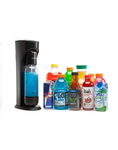 KIT DRINKMATE MÁQUINA PARA HACER BEBIDAS CON GAS COLOR NEGRO