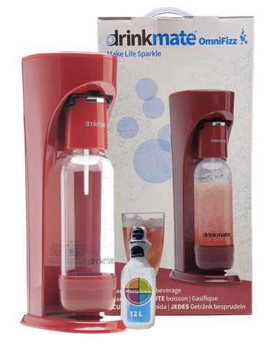 Máquina para gasificar Cualquier Bebida Drinkmate-Color Rojo Mate