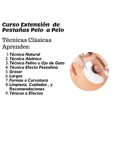 Capacitación extensiones de pestañas pelo a pelo
