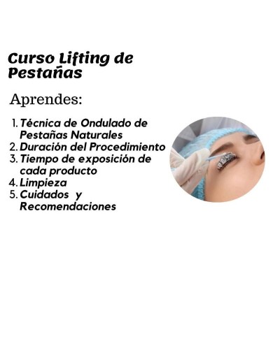 Capacitación lifting de pestañas