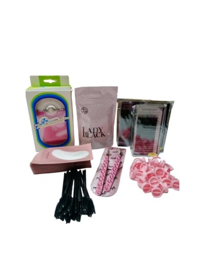 Kit para extensiones de pestañas pelo a pelo