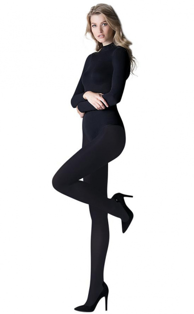 Media pantalón negra oscura opaque mujer