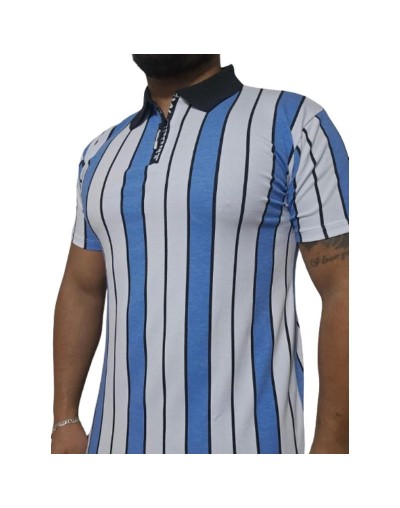Polo caballero-niño licra-algodón diseño rayas