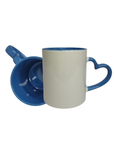 Mug 11 onzas Color interno Oreja Corazon