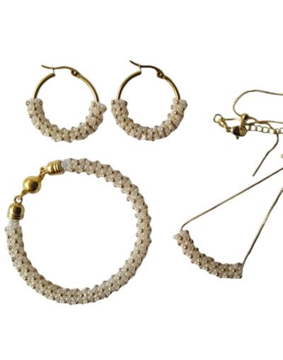 Set Luz de Perla, Candongas/pulsera/cadena