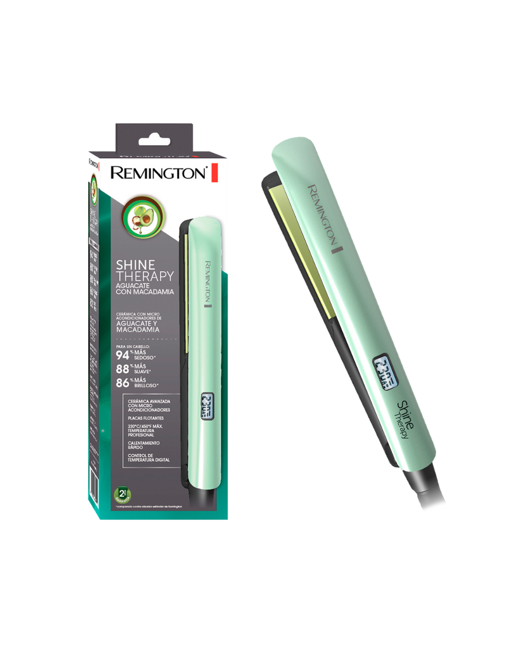 Plancha Alisadora Remington-Keratina y Aceite de Argán