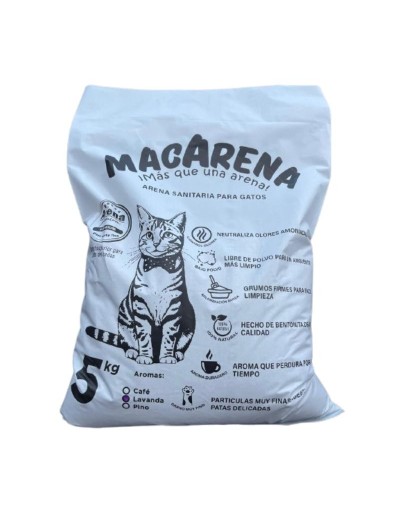 Arena sanitaria para gatos Macarena ¡más que una arena! Lavanda -5kg