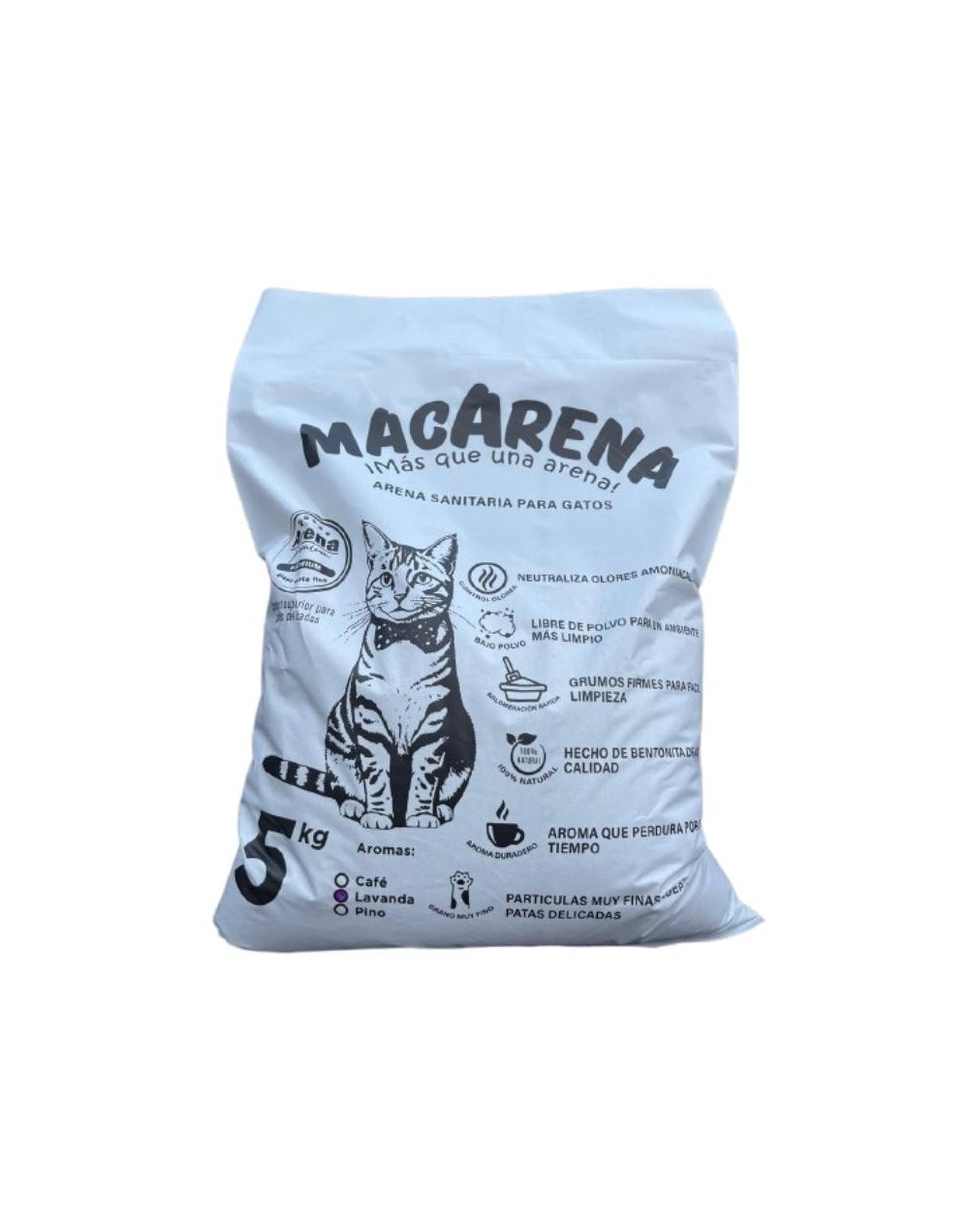 Arena sanitaria para gatos Macarena ¡más que una arena! Lavanda -5kg