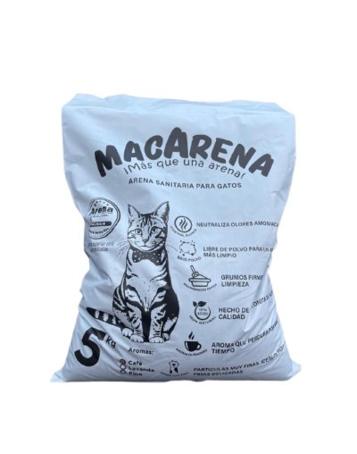 Arena para Gatos Macarena ¡más que una arena! Café – 5 kg