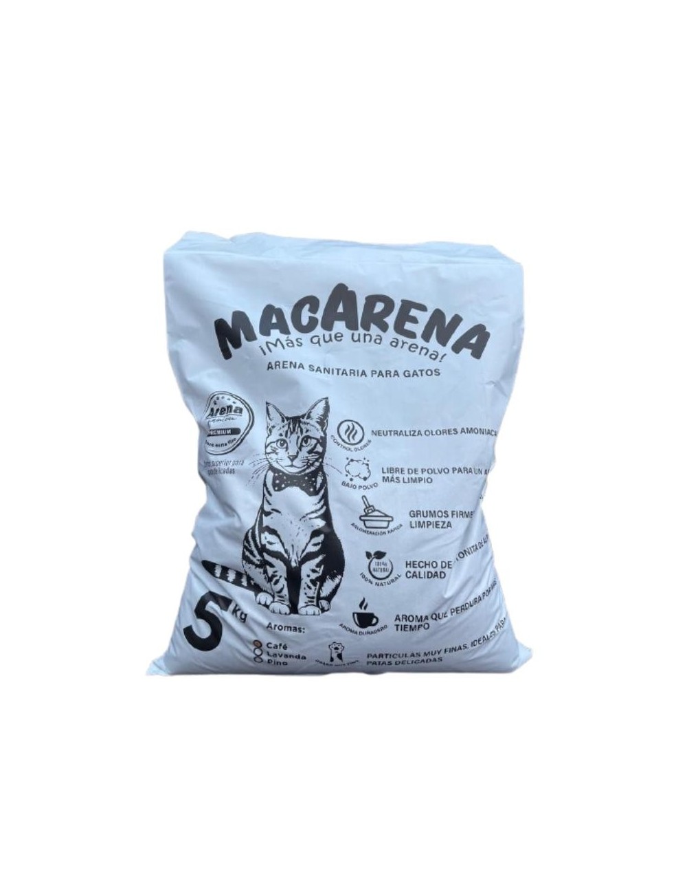 Arena para Gatos Macarena ¡más que una arena! Café – 5 kg