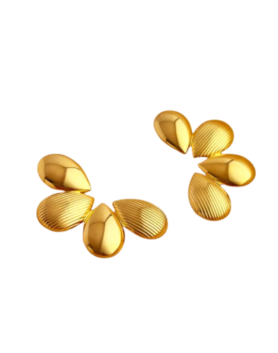 Aretes media flor